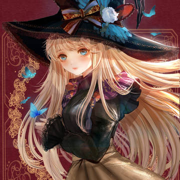 秋色メイク魔女(背景なし版)