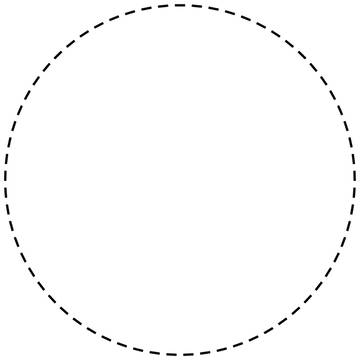 【素材】破線(点線)の丸
