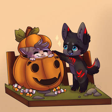 [YCH] GuttedPeach Halloween!