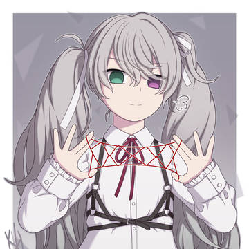 あやとりを披露するニーゴミクさん