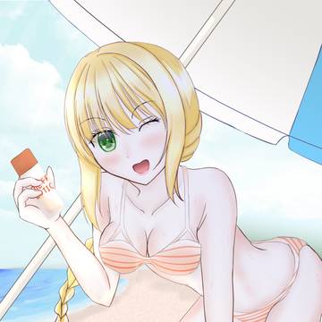 【オリジナル】浜辺の女の子