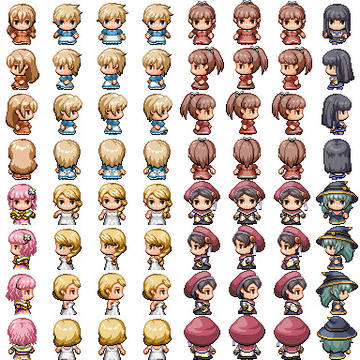 【RPGツクールMV向けキャラチップ】ファンタジー?な女の子