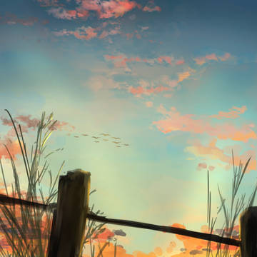 夕暮れ