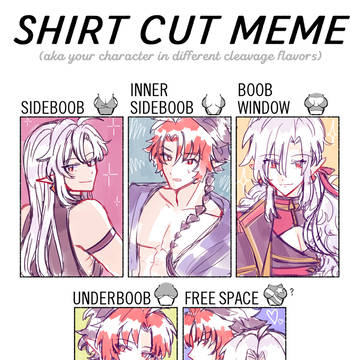 shirt cut meme - crowferi