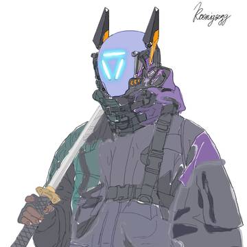赛博朋克 武士 机能