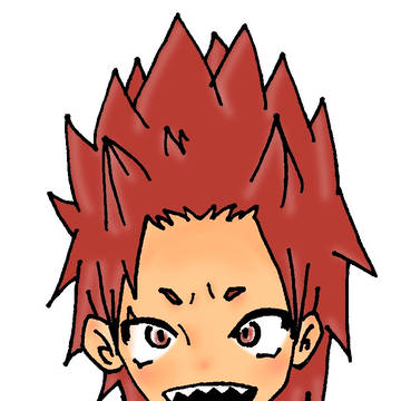 タッチペン壊れて指で描かれる切島鋭児郎