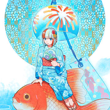 金魚と風鈴