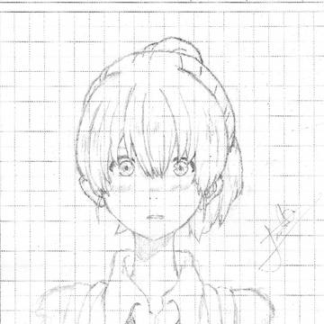 西宮硝子鉛筆画 - Shōko Pencil Draw