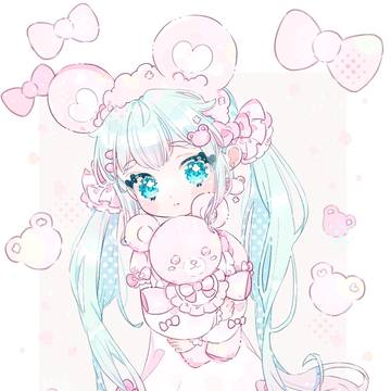 ミクちゃんとぬいぐるみ