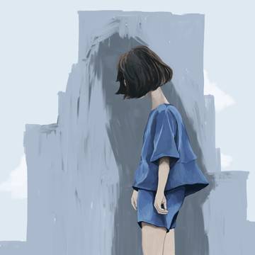 blue gray girl