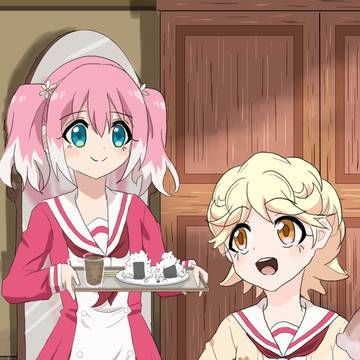 ミチルちゃんのお勉強を応援するナナちゃん