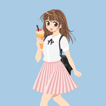 クレープと女の子