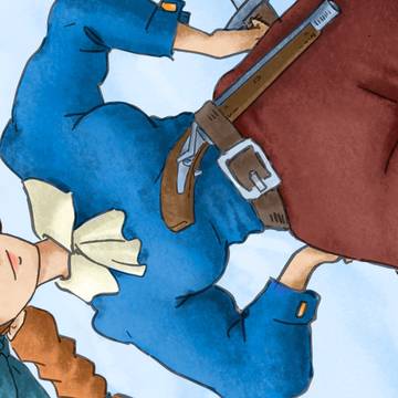 Procreateでラピュタのドーラ婆さんの若い頃を描いた