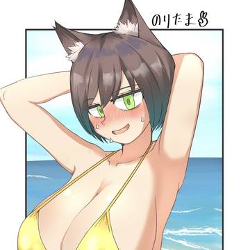 水着を着たはいいけど照れ顔でタジタジになってる女の子かわいいね