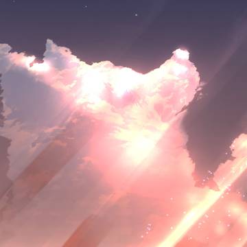 秋空に染まる犬雲