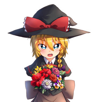 腕いっぱいの花束を持つMGR姉貴