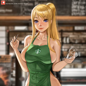 Starbucks meme x Winry Rockbell