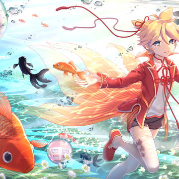 2019年に描いた金魚リメイク