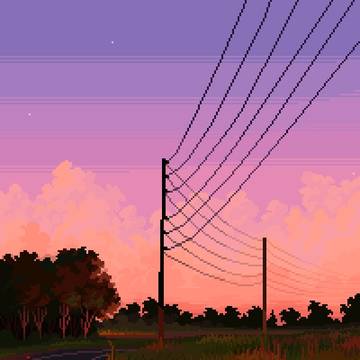 sunset pixel
