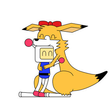 白ボンとギャルーイハグ (再描画)