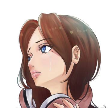 曲を聴いて思い出し泣きする女性