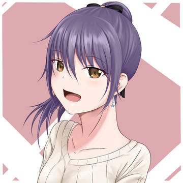 ポニテとセーター