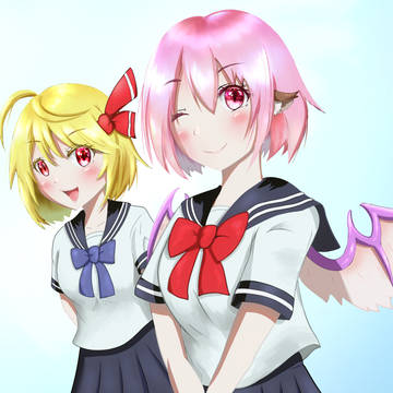 制服ミスティア&ルーミア