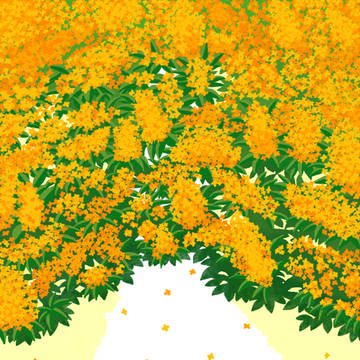 秋のお花とカービィたち