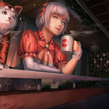 Kurumi's evening coffee break