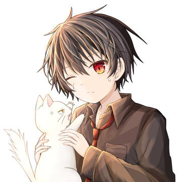 猫と青年