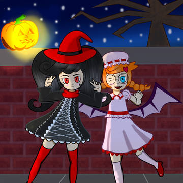 ASHLEY AND PENNY IN HALLOWEEN