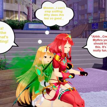 Pyra and Mythra's Gassy Fun