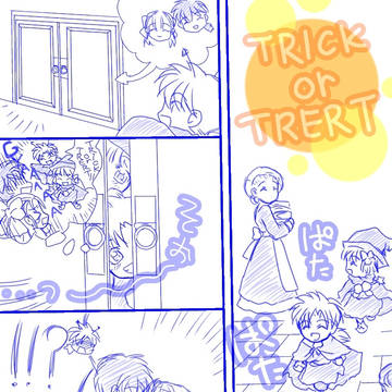 ハロウィン主フロ(青髪家族)漫画