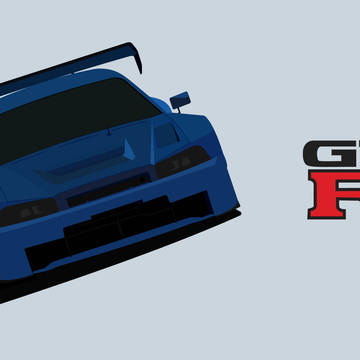 Nissan Skyline GT-R R34 vector