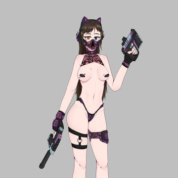 Futuristic anime girl