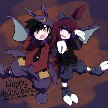 金銀主人公とライバルでハロウィン🎃