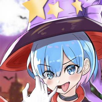 ハロウィンイラスト レム 魔女姿