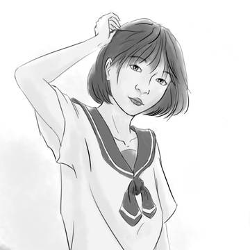 Short Hair Girl in Uniform