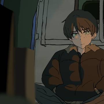 珍しく男の子描いた
