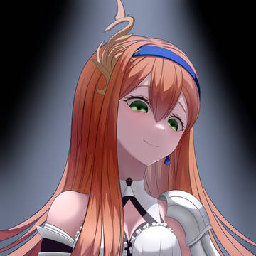 アテナの寝顔を見ているエニュオ