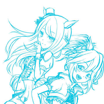 トウカイテイオー&メジロマックイーン(下書き)