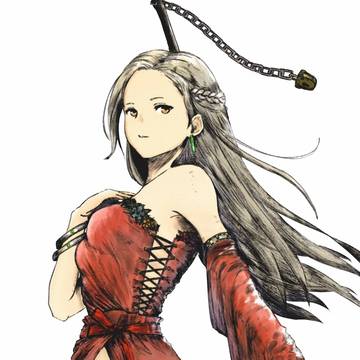 赤いドレスの女