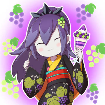 グルメツアーにご満悦な百鬼姫さま🍇