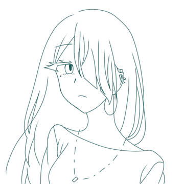 綺麗に靡く髪描いた！！！！！！！！！！！
