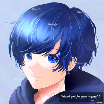 青髪の男の子
