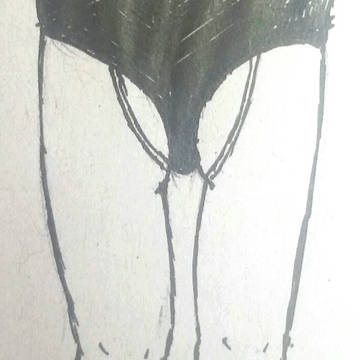 後ろから見た白いストッキング