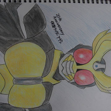 仮面ライダーアギト20周年のお祝いイラスト