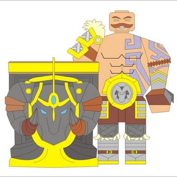 用樂高人物玩LOL-Braum-布郎姆
