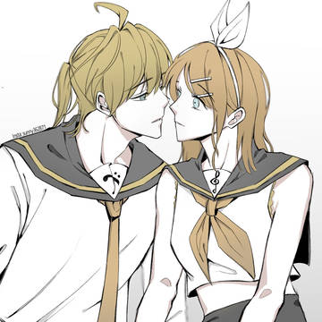 Rin Len before kissing