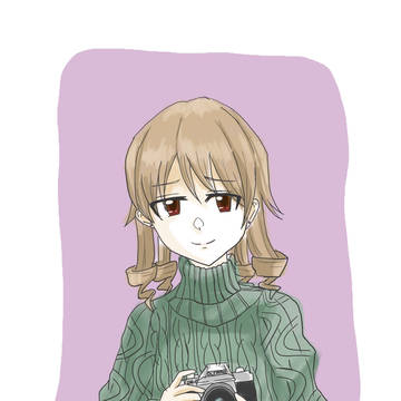 カメラを持つ森久保